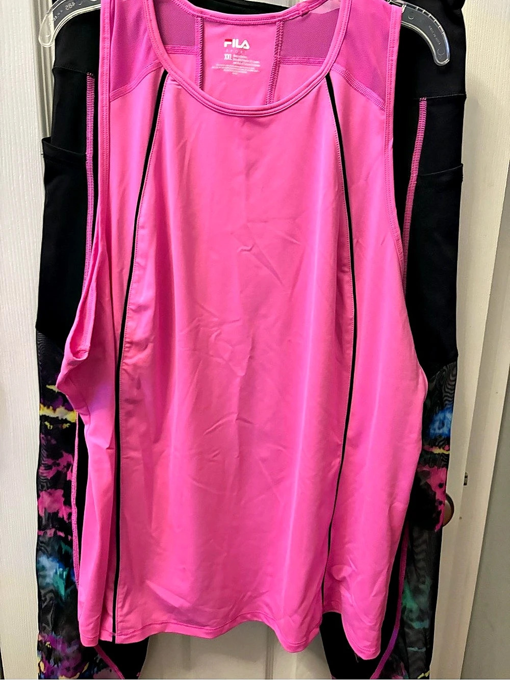 FILA Athletic Tank Top Pink Ang Leggings Size XXL